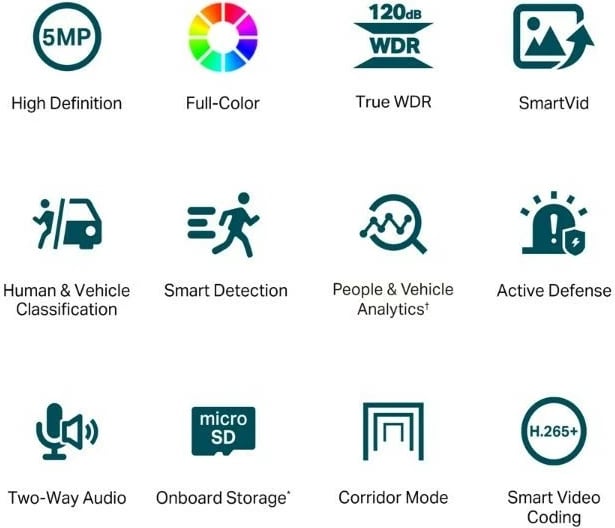 Kamerë sigurie TP-LINK VIGI C450, 5MP, 2.8mm, Full Color, e bardhë