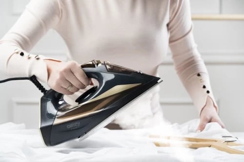 hekur me avull, Camry CR 5036, 3400W, shollë qeramike, depozitë 360ml, zi-ari