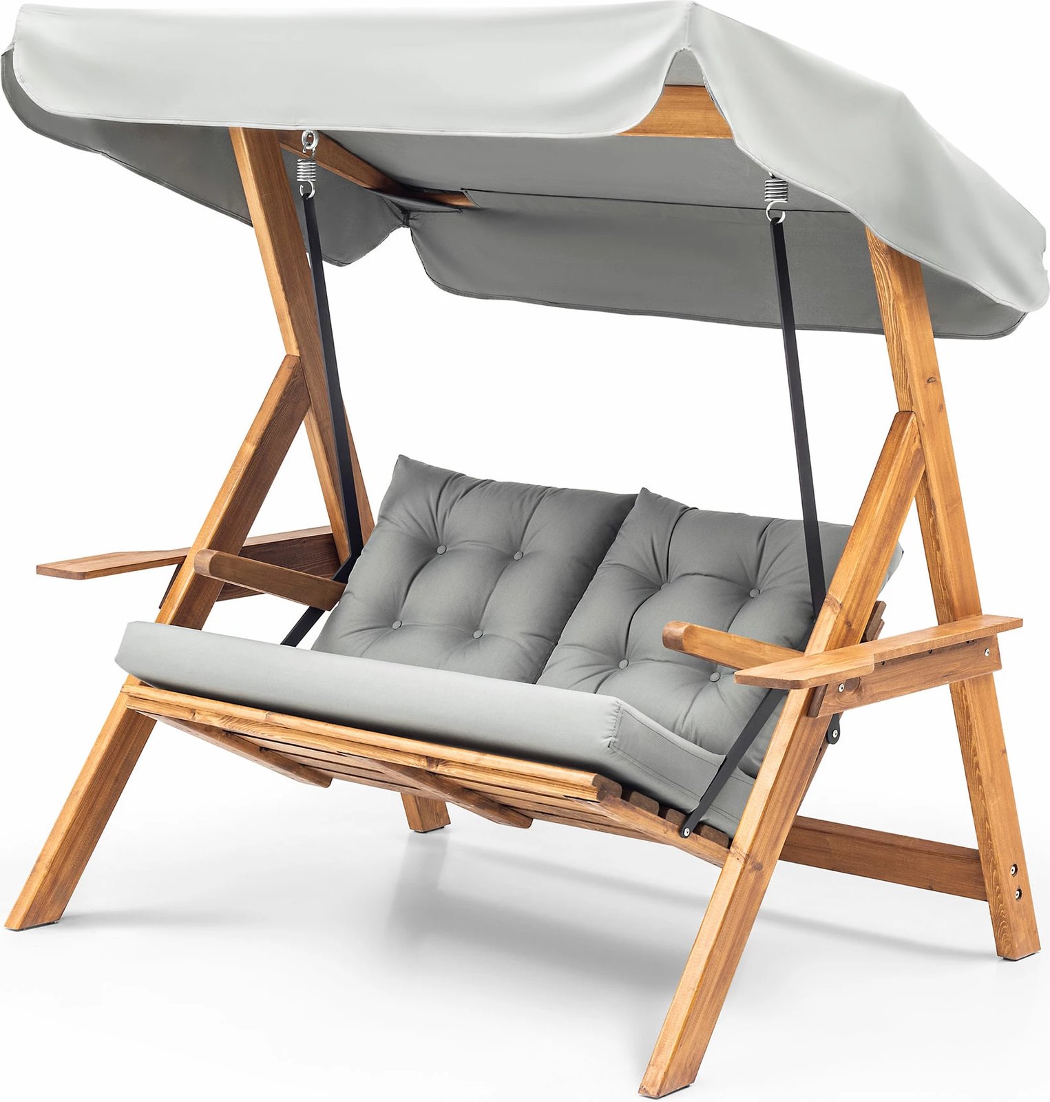 Karrige lëkundëse dyshe për kopsht, ngjyrë gri, Skye Decor, Galata Swing S2