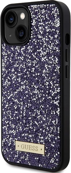 Mbështjellës Guess Rhinestone Metal Logo për iPhone 15, Rozë Mbështjellës Guess Rhinestone Metal Logo për iPhone 15, Rozë