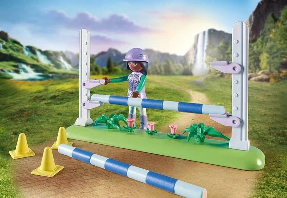 Set lodrash Playmobil Horses of Waterfall 71355 Zoe dhe Blaze me pengesa, 67 pjesë