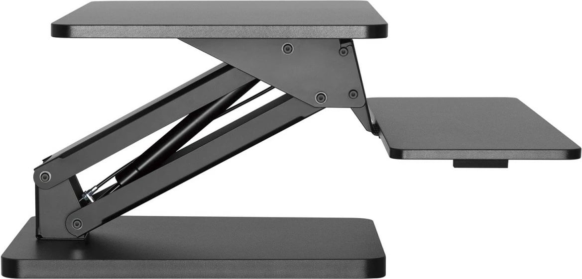 Qëndrim tavoline Maclean MC-882 për tastierë dhe monitor/laptop, me spricë gazi, i zi