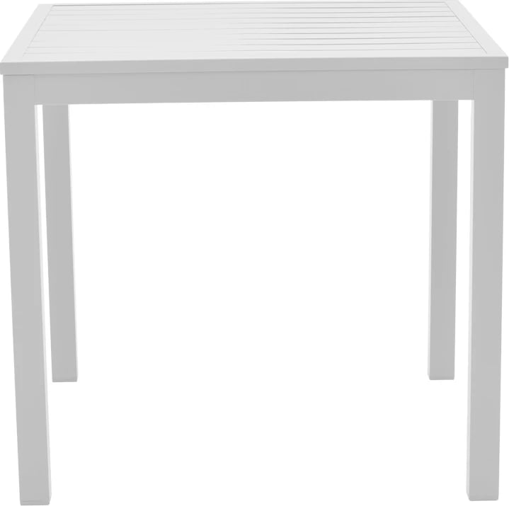 Set tavoline me dy karrige për terasë, Kliton - Elation, alumin, ngjyrë e bardhë-natyrale, 80x80x74cm