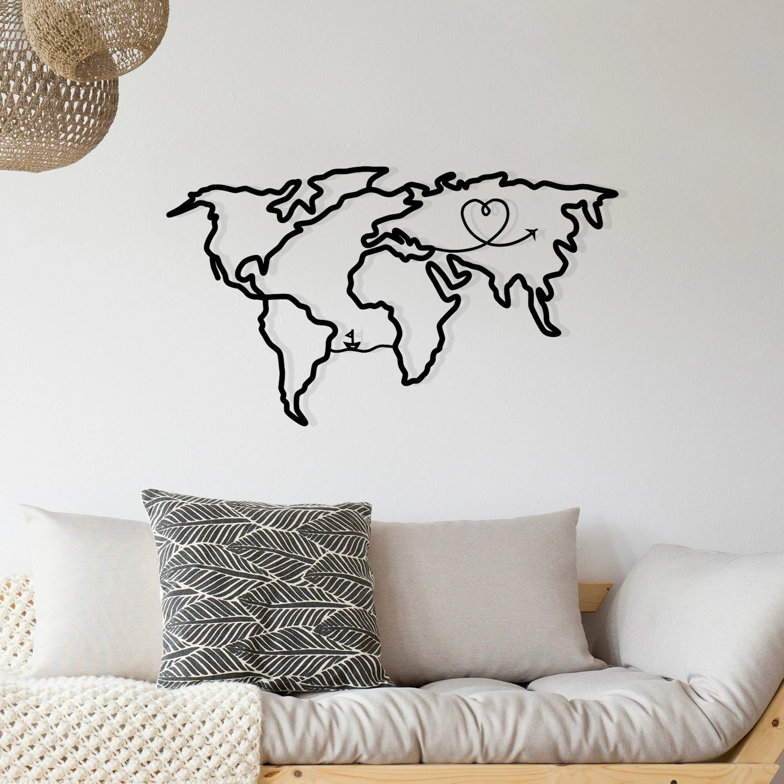 Aksesor dekorativ metalik për mur Wallity, Stella