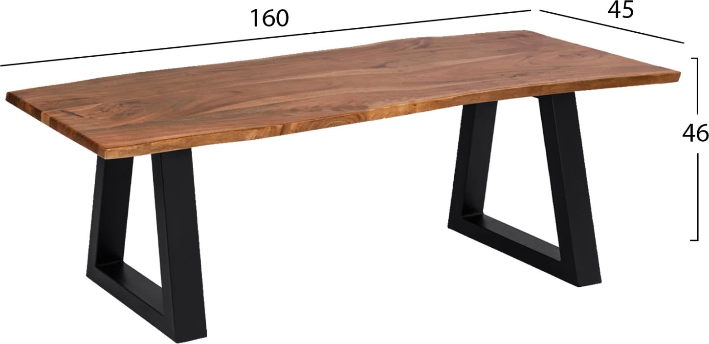 Stol Montana Slim FH8168.11, dru akacie, 160x45x46.5 cm