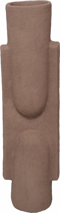 Vazo NATHEN, alumin, bezhë, 13x10x44cm