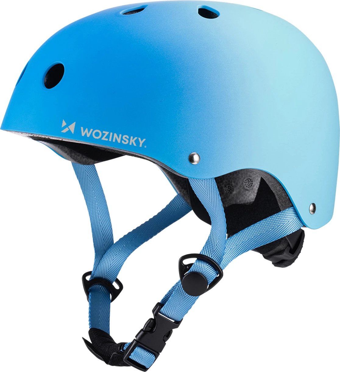 Kaskë BMX/skuter Wozinsky HT-38GN, S (48-52 cm), rregullim 360°, PC/EPS, 340 g, blu gradient