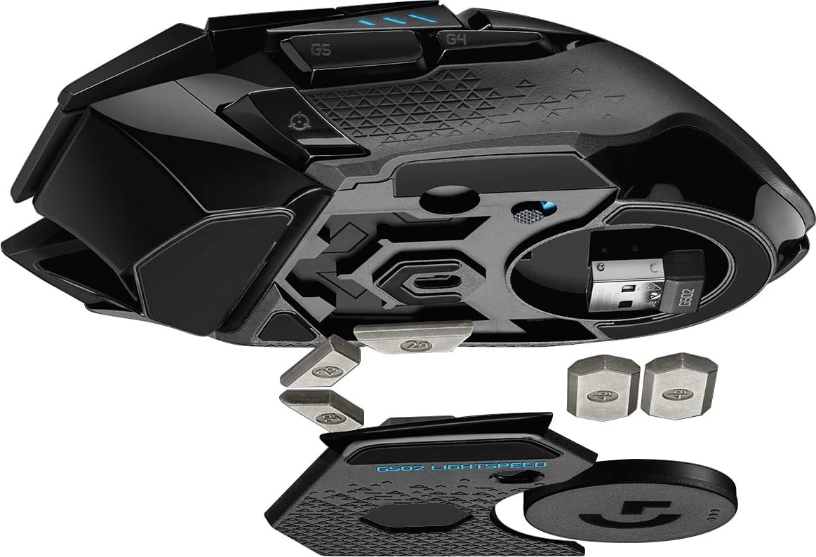Maus Logitech G502 Lightspeed, pa kabllo, RGB, i zi
