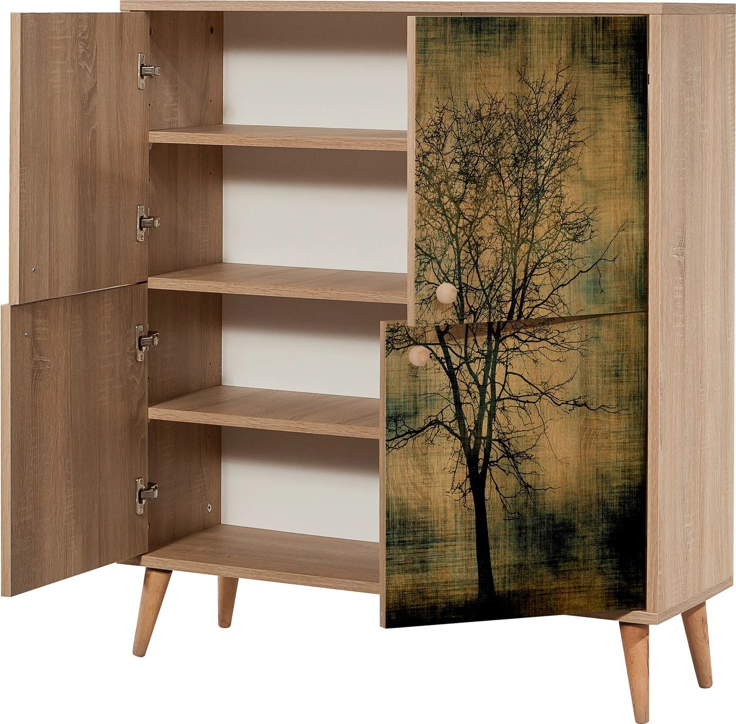 Dollap multifunksional Hanah Home, Multilux - 729, ngjyrë lisi Sonoma