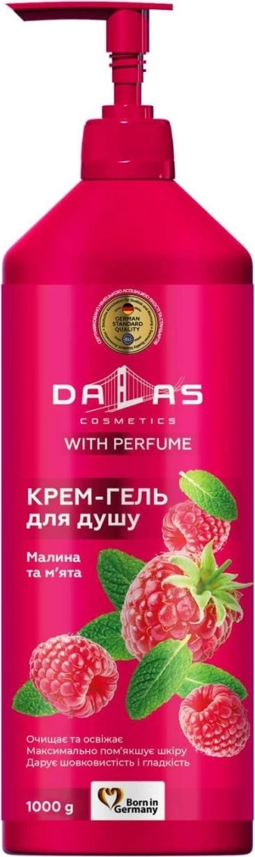 Xhel dushi për femra Dalas Raspberry and Mint 1000g Xhel dushi për femra Dalas Raspberry and Mint 1000g