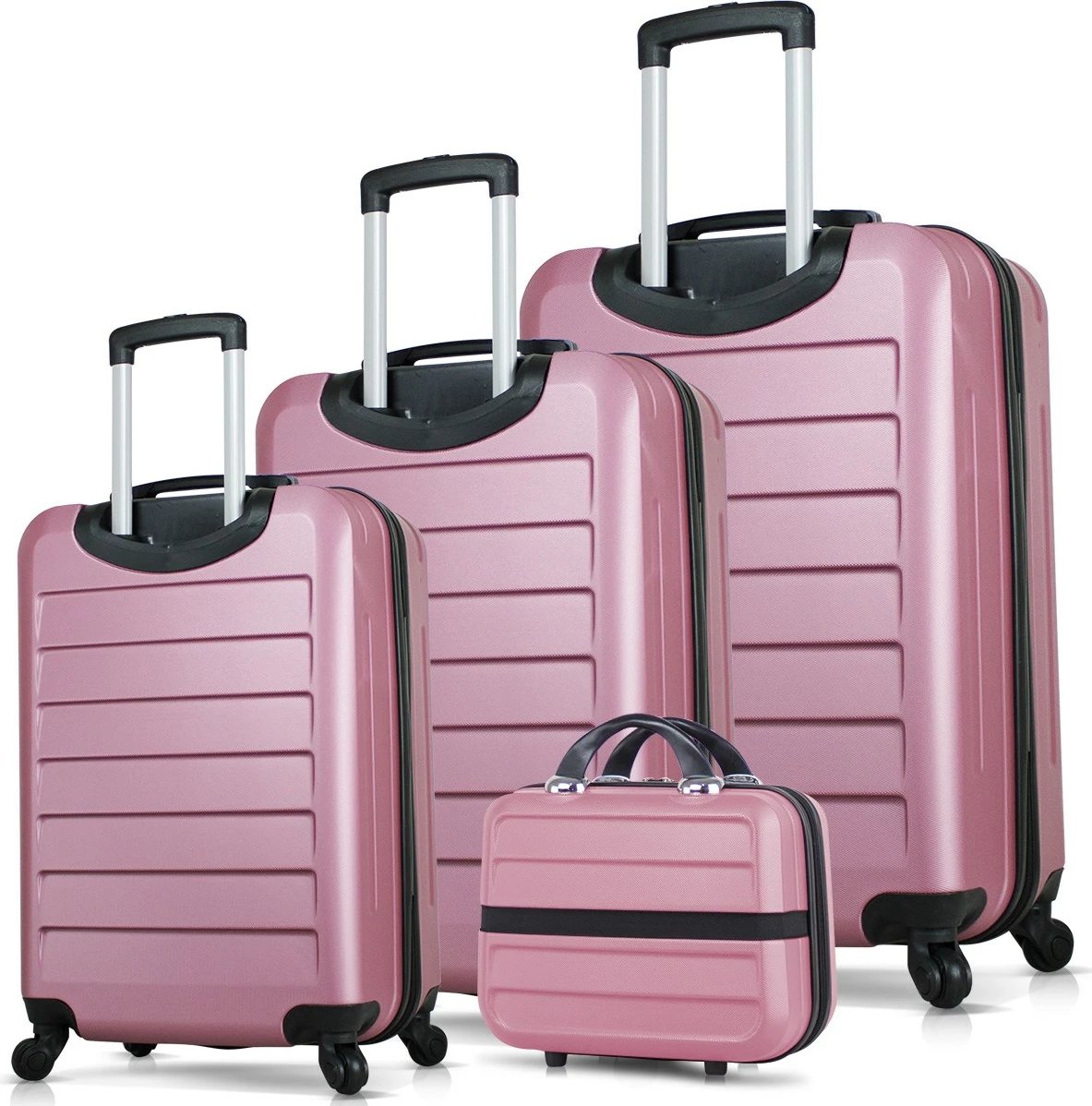 Set valixhesh (4 copë), ngjyrë rozë gold, Zoozie Bags, 8442