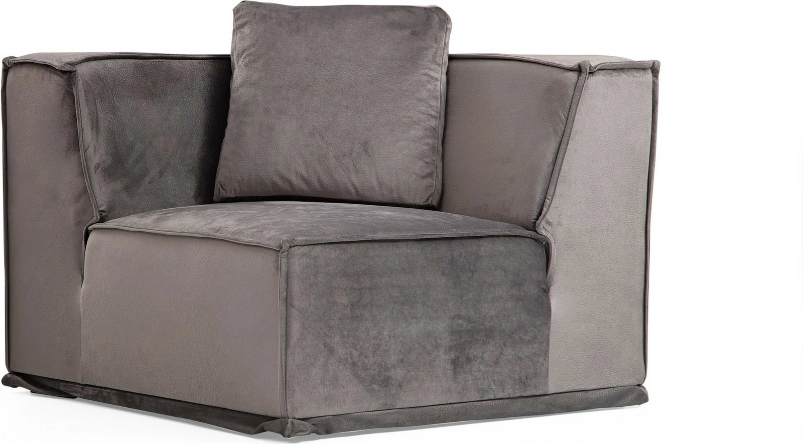 Kënd-sofë Atelier del Sofa, Lego Corner 3 (L1-O1-C-O1-1R), ngjyrë gri