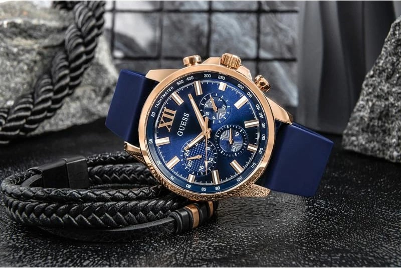 Orë dore për meshkuj Guess, blu