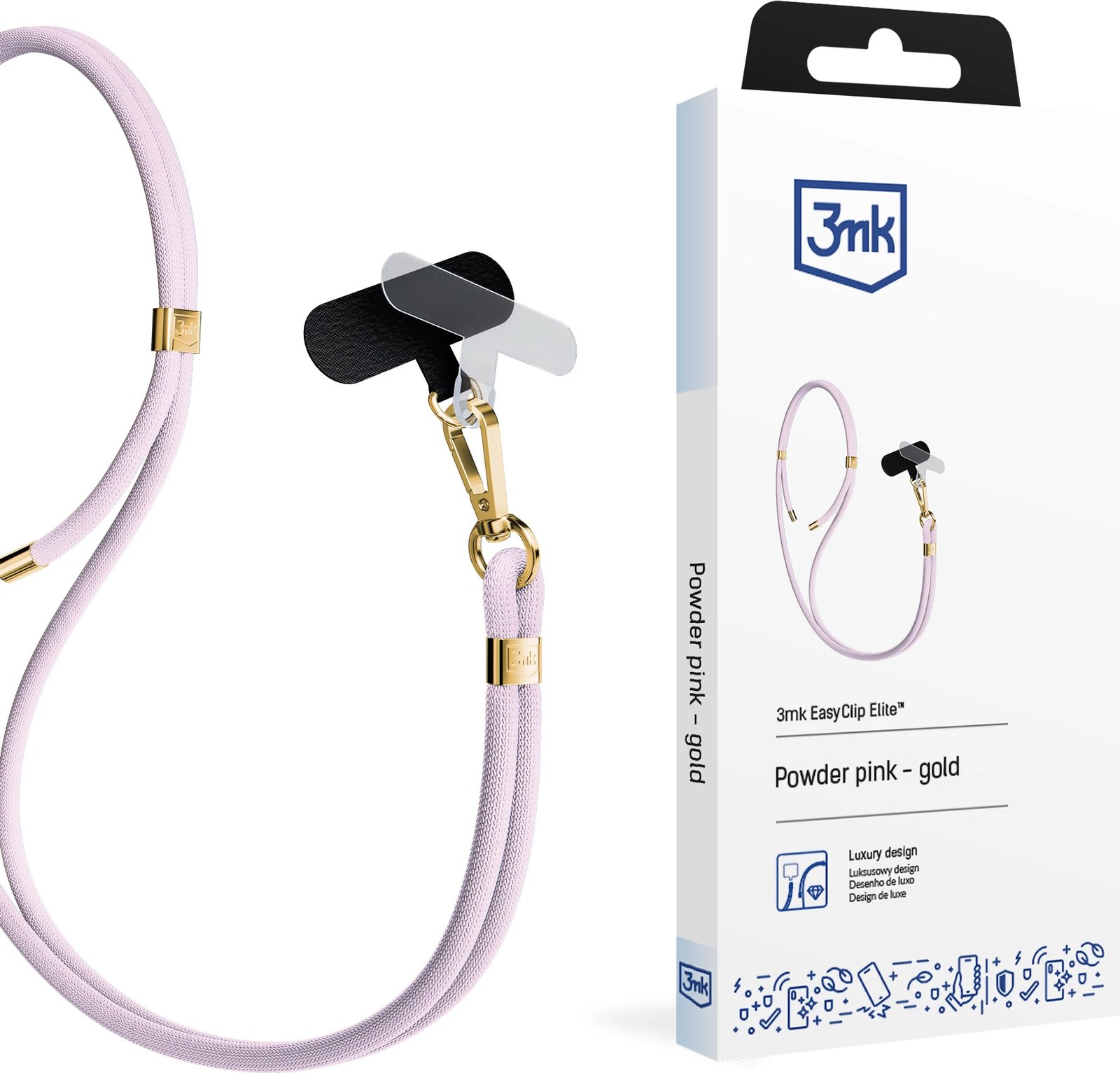 Litar për celular 3mk EasyClip Elite, powder pink