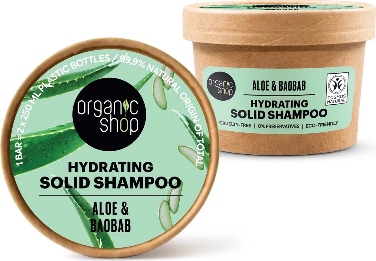 Shampon solid Organic Shop Aloe & Baobab 60g