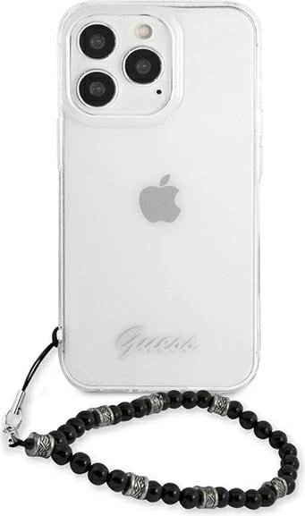 Mbështjellës Guess GUHCP13XKPSBK për iPhone 13 Pro Max 6.7", transparent me varëse Black Pearl Mbështjellës Guess GUHCP13XKPSBK për iPhone 13 Pro Max 6.7", transparent me varëse Black Pearl