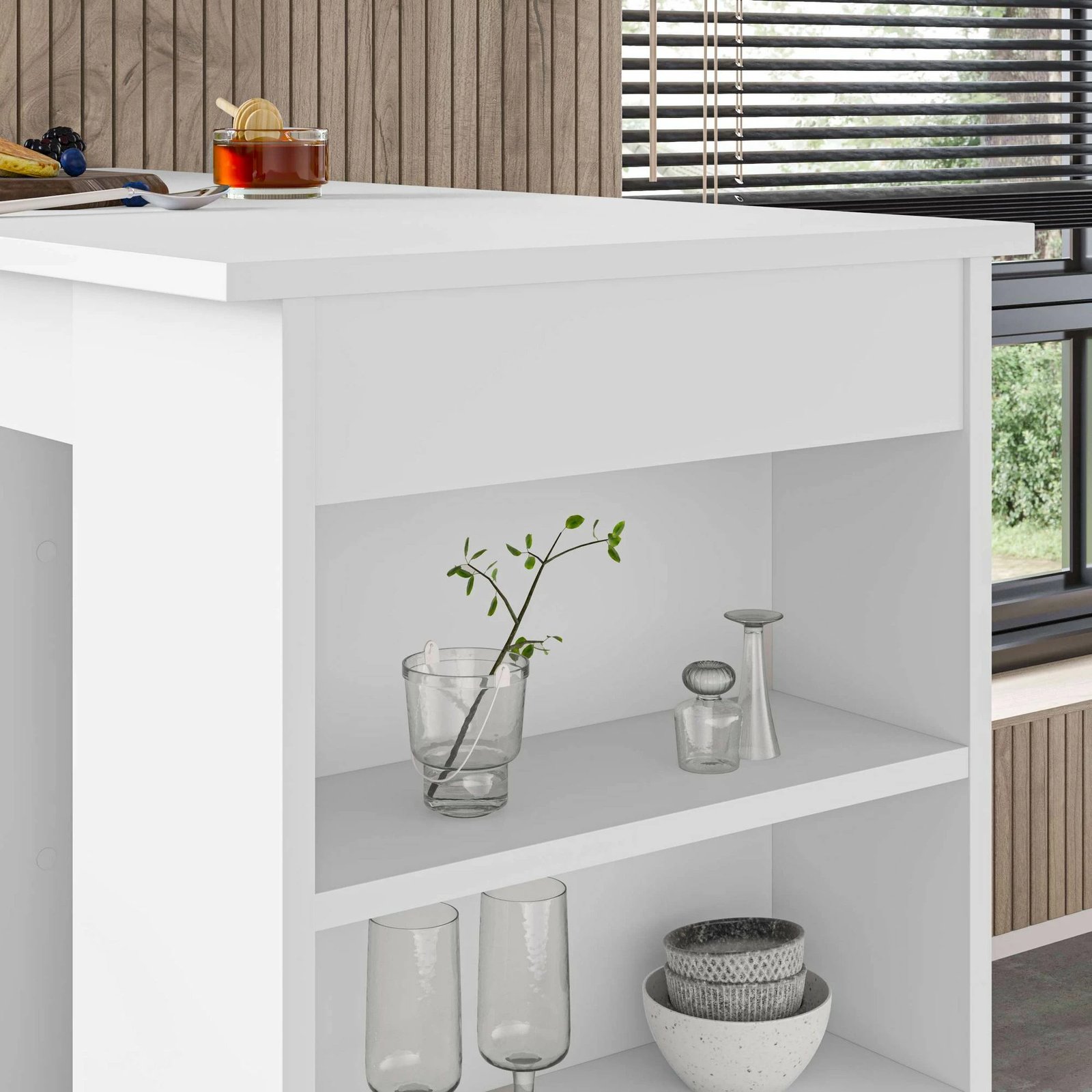 Tavolinë për bar Skye Decor, ngjyrë e bardhë