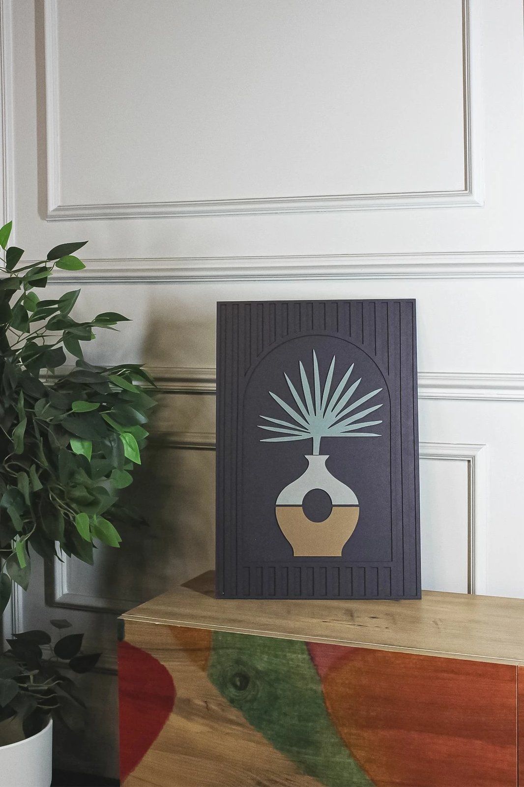 Pikturë dekorative, shumëngjyrëshe, Wallity, Ersy3Dpot1-3247, 32x47x2cm