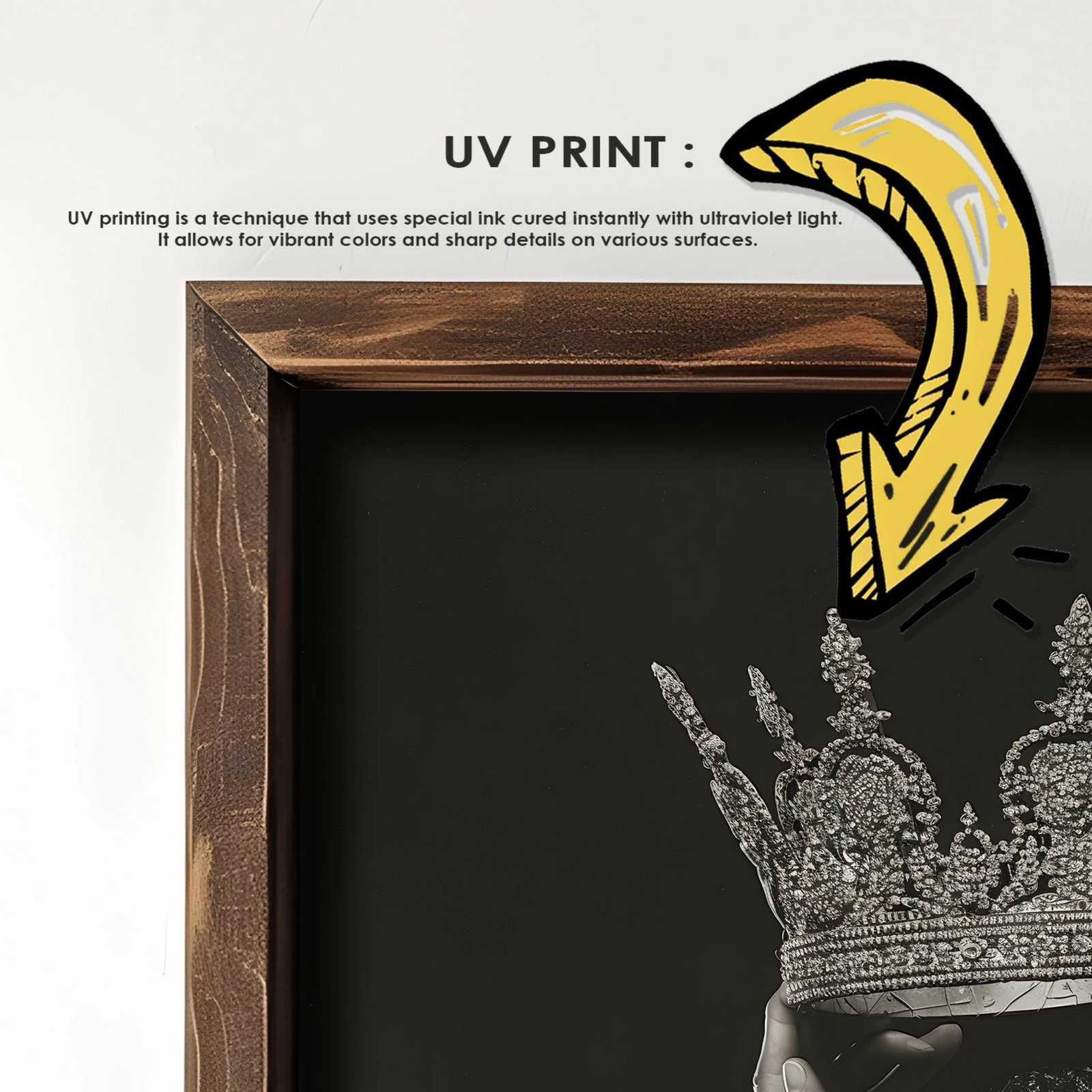 Pikturë dekorative me kornizë MDF, shumëngjyrëshe, GE165-L