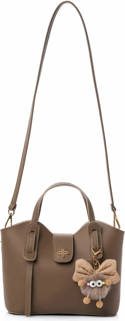 Çantë supi Lucky Bees, ngjyrë celeste-mink