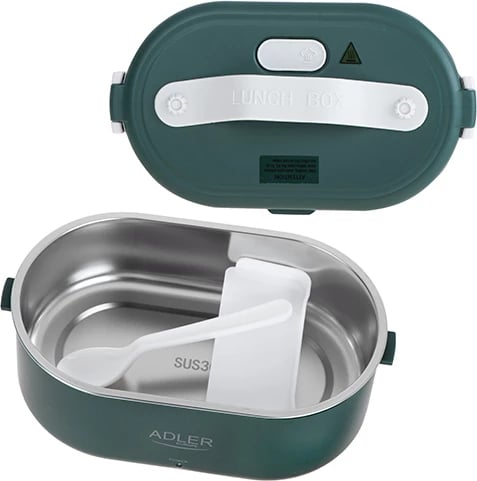 Kuti dreke elektrike, Adler, AD 4505, 0.8L, inox SUS304, 48W, me lugë, e gjelbër