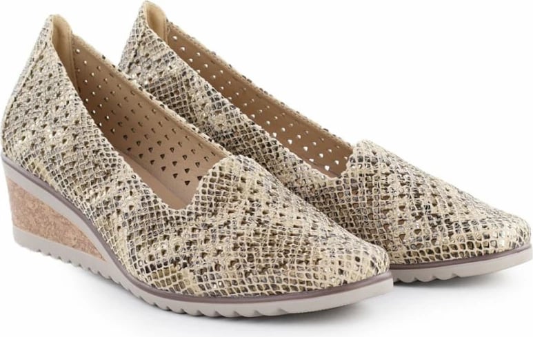 Këpucë wedge për femra Potocki, bezhë