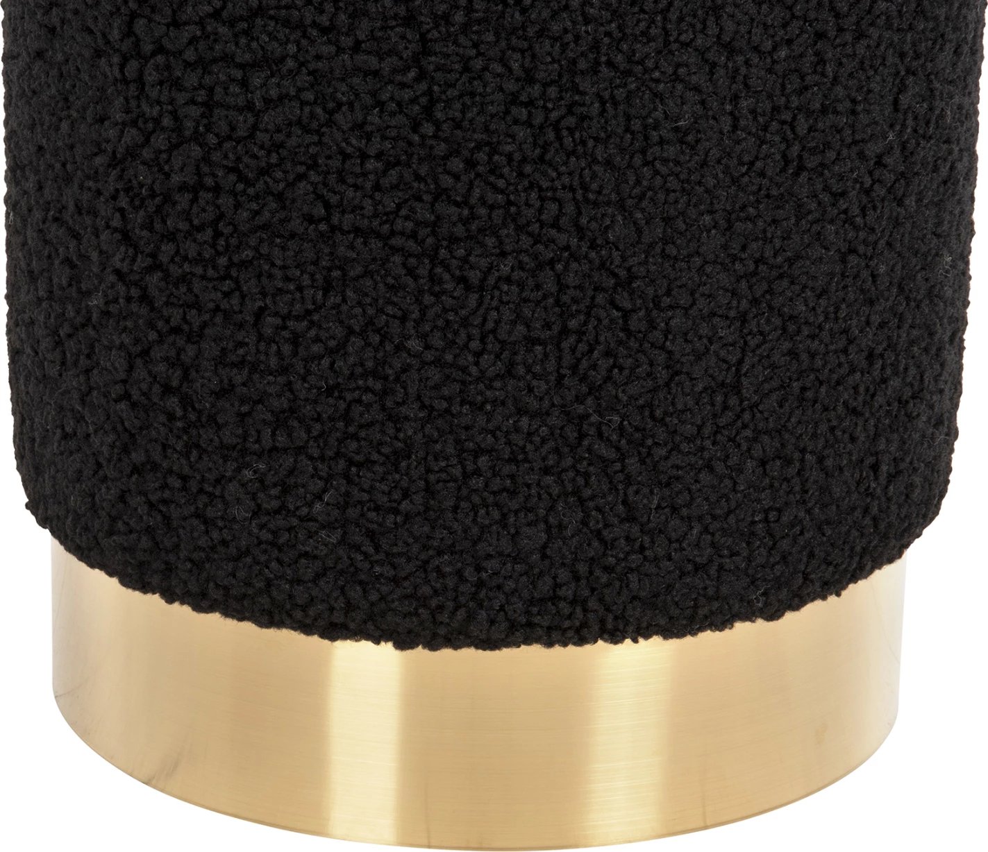 Karrige për bar LEVY FH8408.24, pëlhurë boucle, bazë e artë, Φ35x42H cm