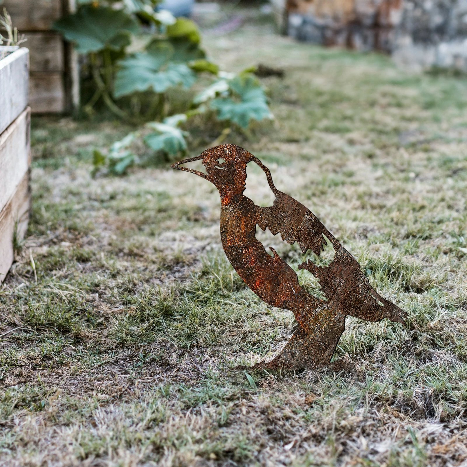 Objekt dekorativ për kopsht, zog, Aberto Design, shumëngjyrësh, 37x23cm