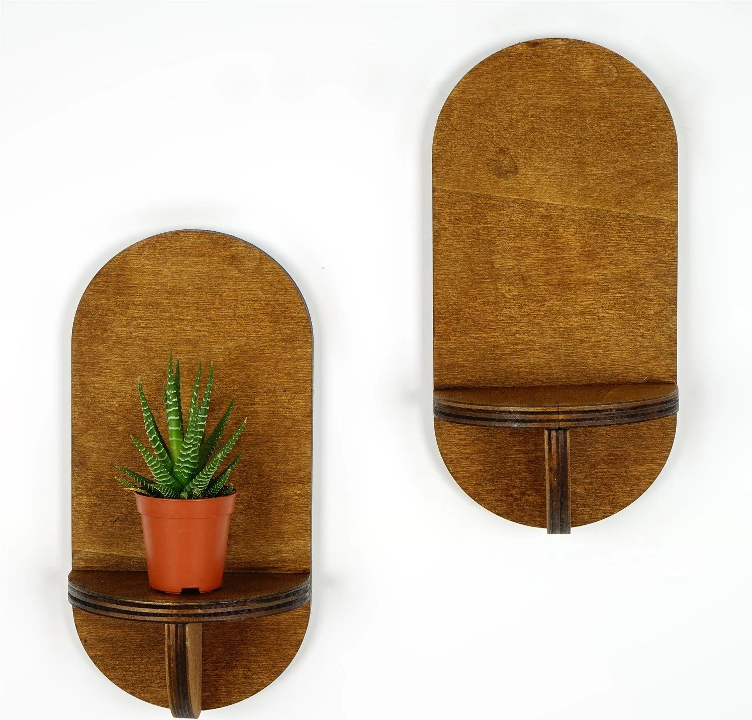 Raf muri Hanah Home, Raf262, ngjyrë arre, 2 copë