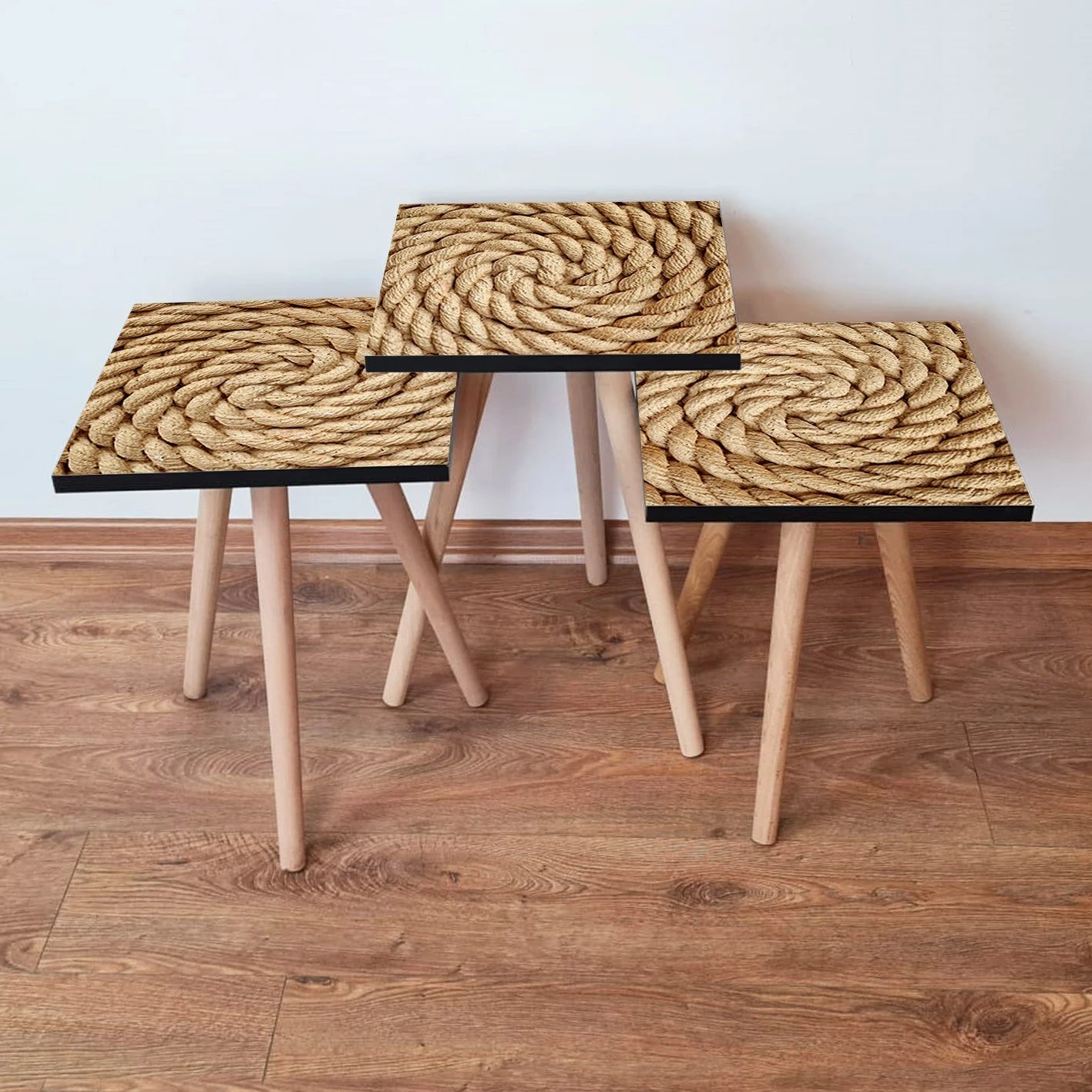 Tavolina të vendosshme (3 copë), Skye Decor, 3Shp374, bezhë