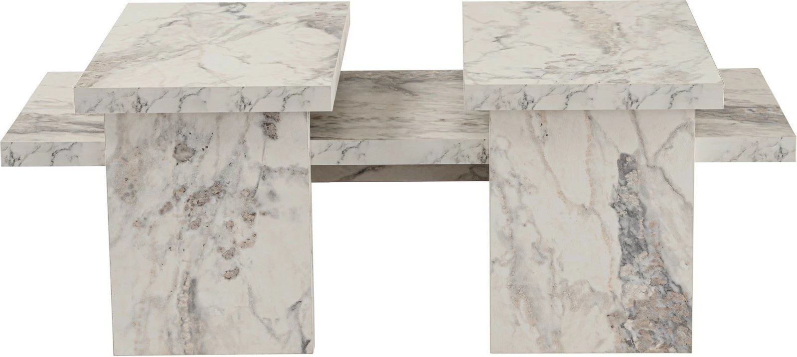 Set tavolinash kafeje Nordure, ngjyrë Freesia Marble