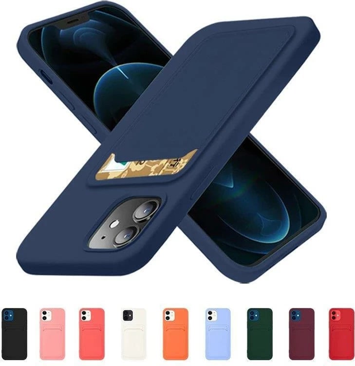 Mbështjellës silikoni me xhep për kartela Hurtel për Samsung Galaxy A73, rozë