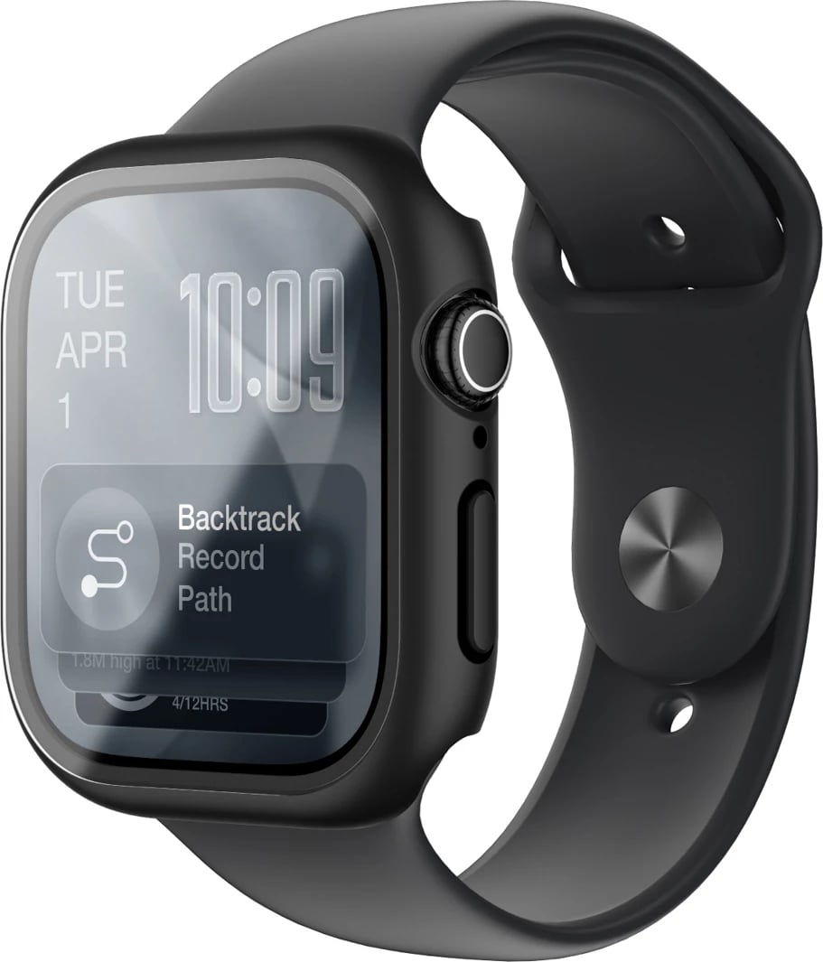 Mbrojtës ekrani me Mbështjellës, AmazingThing Radix FullGuard, për Apple Watch Series 11 46mm, xhami i temperuar 9H, i zi