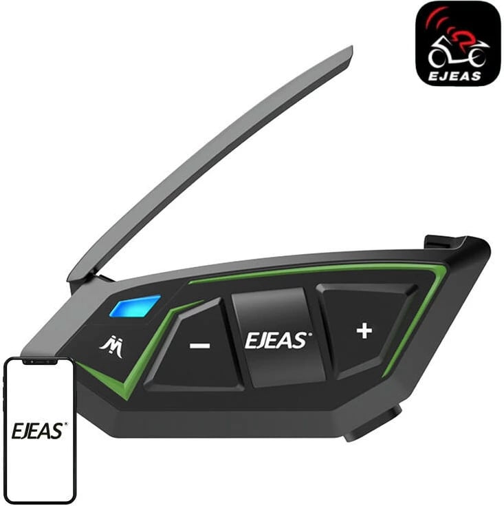 Interkom motoçiklete EJEAS MS8-SE, IP67, Mesh 3.0, 1000m, i zi