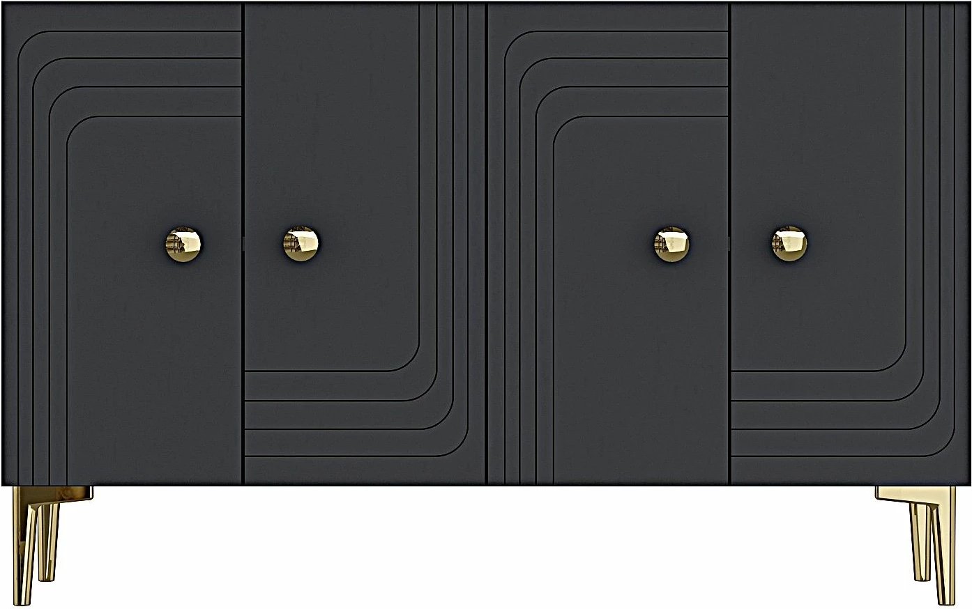 Konsolë Skye Decor, Lessi 120, antracit, ari