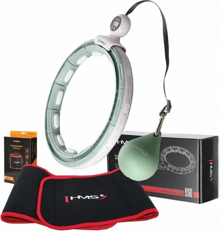 Hula hop me numërues HMS HHM15 me top graviteti, set me rrip BR163 të kuq