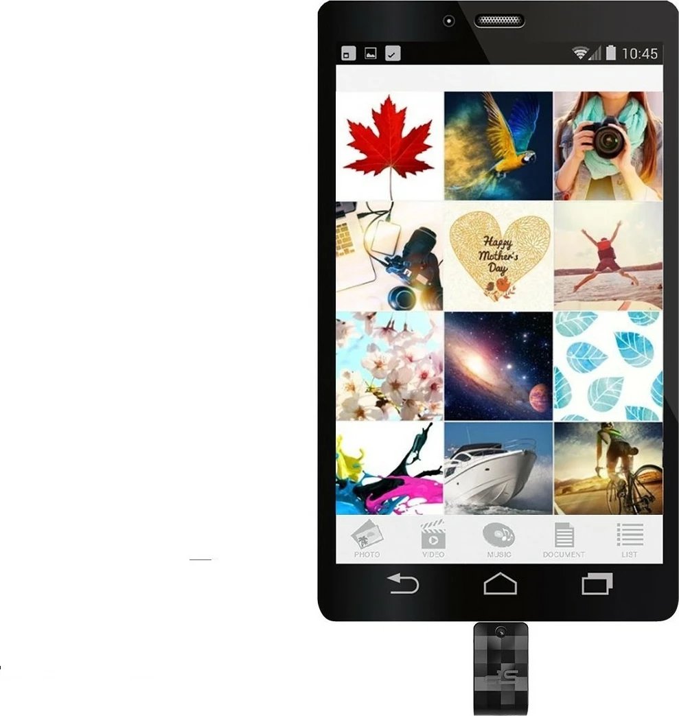 USB flash Silicon Power Mobile C31 64GB, USB Type-A/Type-C, zi, argjend