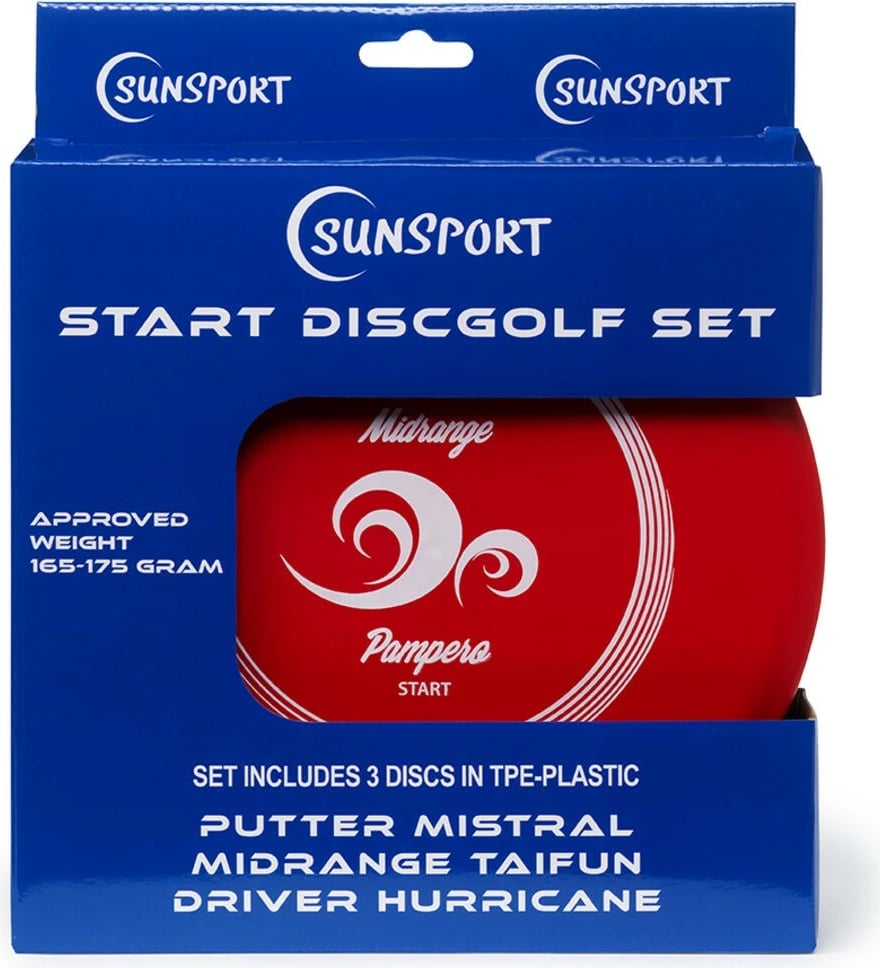 Set disqe disc golf Tactic Sunsport Start, 3 copë, multikolor
