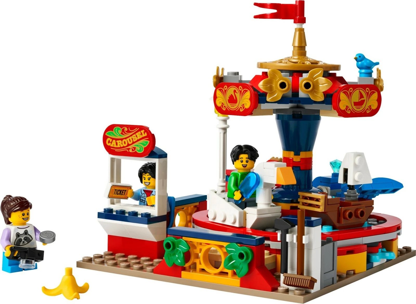 Set LEGO 40714 Carousel Ride, 232 pjesë, 8+, me 3 minifigura