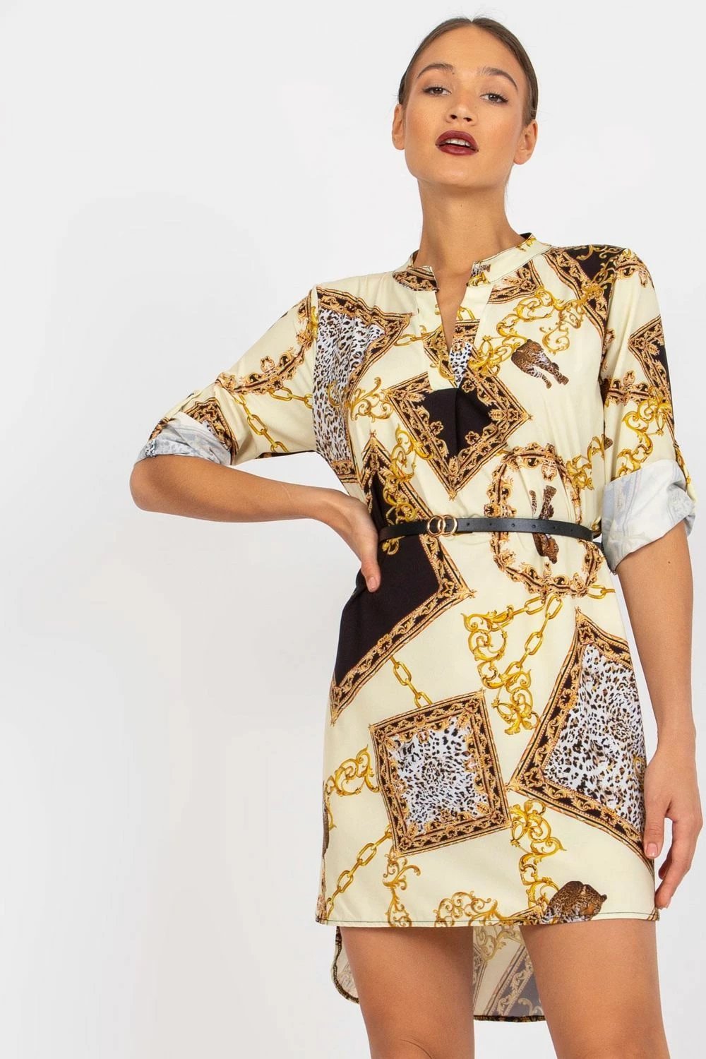 Fustan Italy Moda 167482, i verdhë