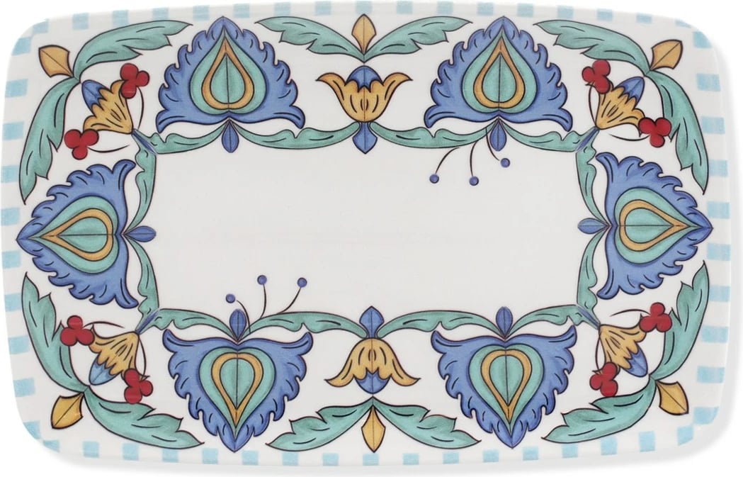 Pjatë shërbimi shumëngjyrëshe, Hermia, LMN004, 34x25cm
