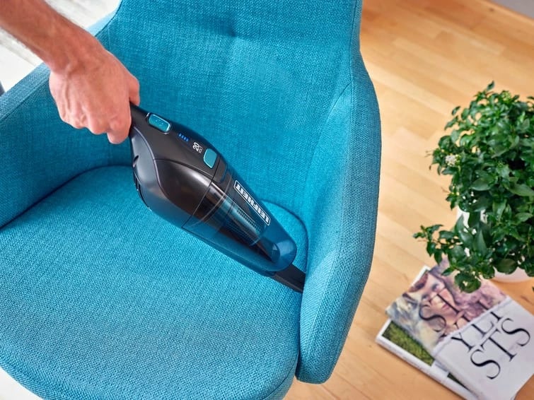 Fshesë me bateri Leifheit Rotaro PowerVac 2in1, 20V, pa qese, e zezë/blu Fshesë me bateri Leifheit Rotaro PowerVac 2in1, 20V, pa qese, e zezë/blu