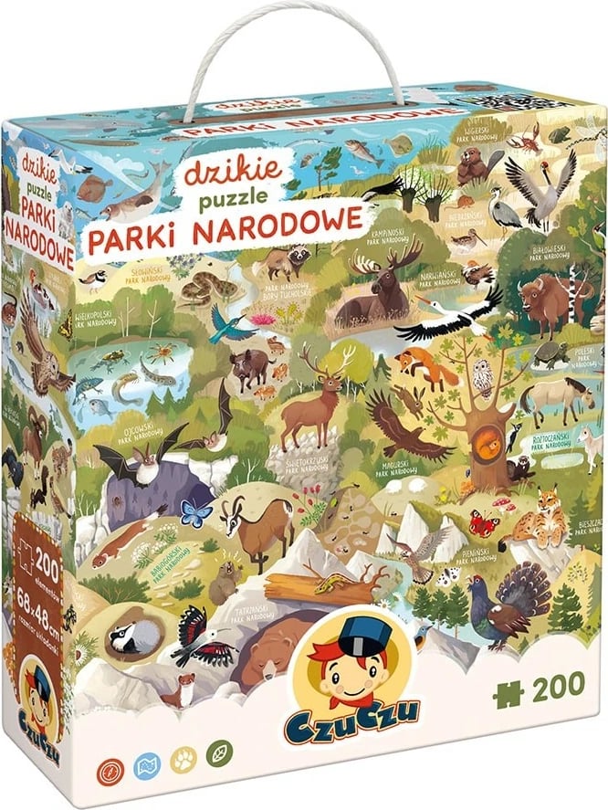 Puzzle edukativ CzuCzu Wild Puzzle National Parks, 200 pjesë