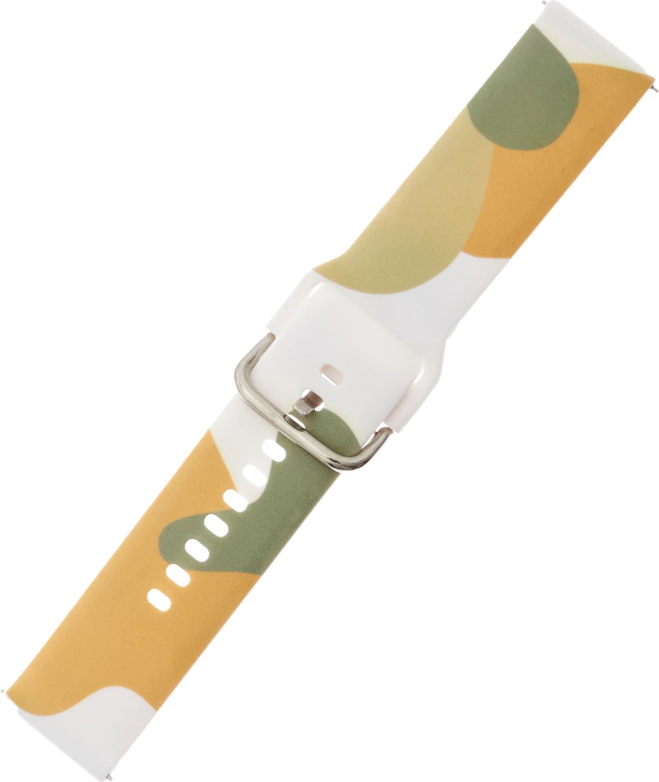 Rrip silikoni për orë Hurtel Strap Moro Band për Samsung Galaxy Watch 46mm, model kamuflazh, Gjelbër/Portokalli/Bardhë