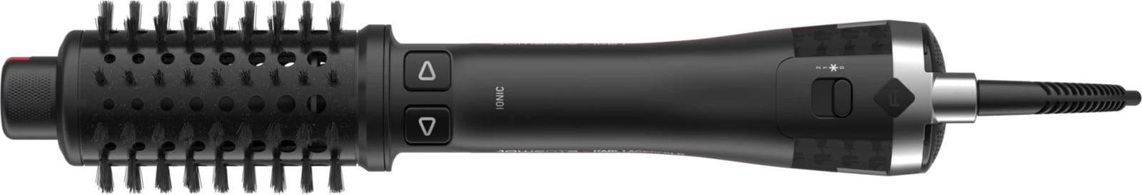 Furçë rrotulluese flokësh, Rowenta x Karl Lagerfeld, CF961LF0 Pro Stylist, 750 W, jonizim, veshje Keratin & Glow, 2 furça, e zezë