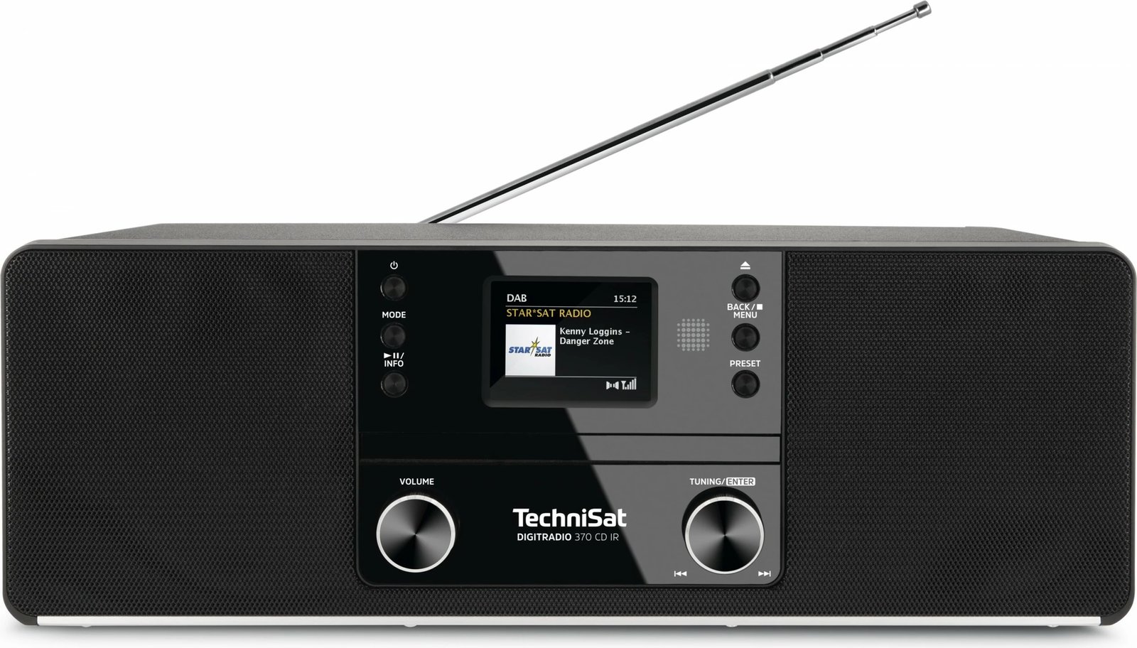 Radio TechniSat DigitRadio 370 CD IR, me CD, internet radio, e zezë