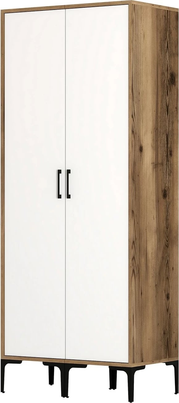 Dollap për dhomë gjumi, ngjyrë arrë dhe e bardhë, Skye Decor, Kumsal SS