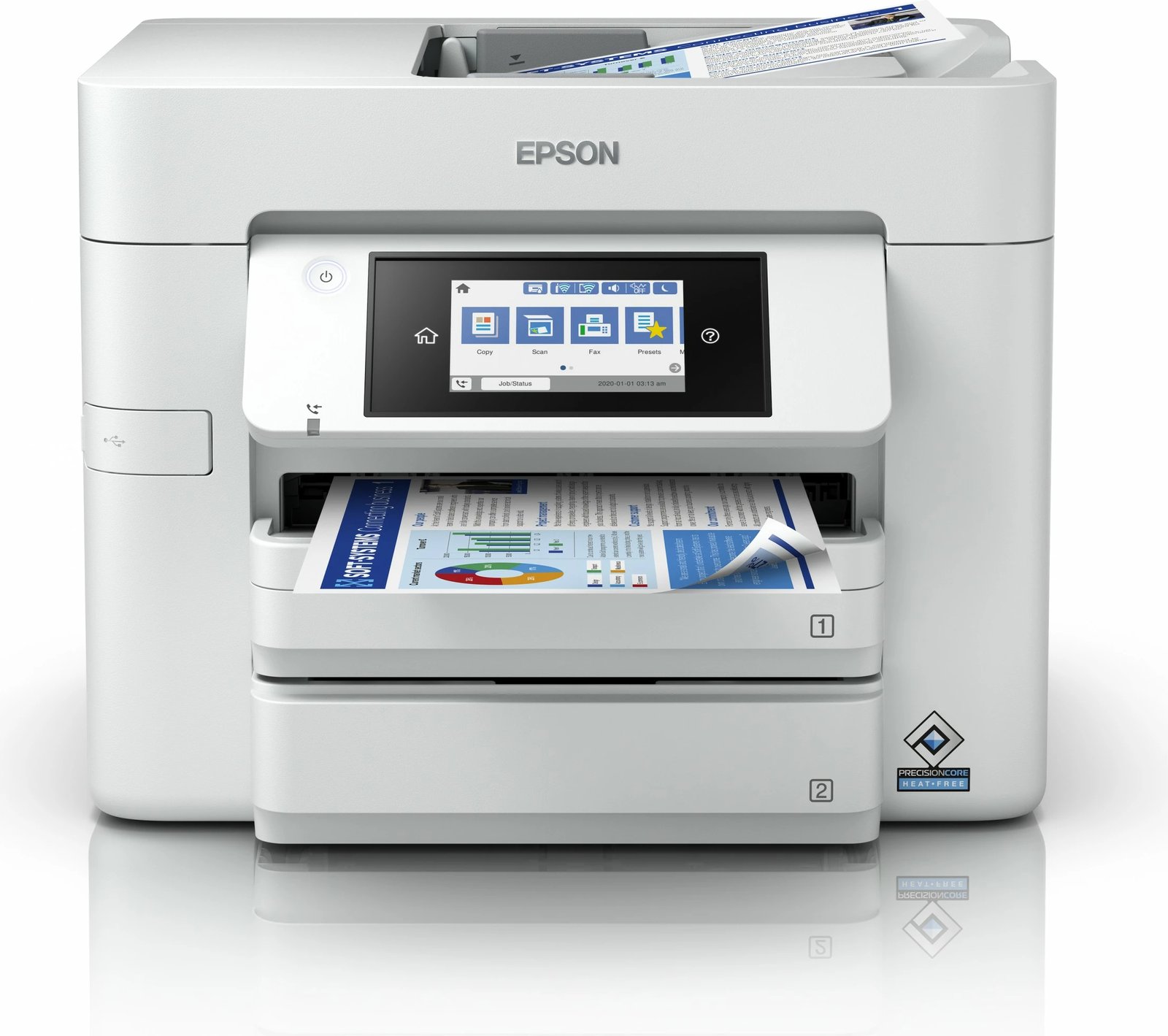 Printer multifunksional Epson WorkForce Pro WF-C4810DTWF, Wi-Fi, ADF, Duplex, i bardhë