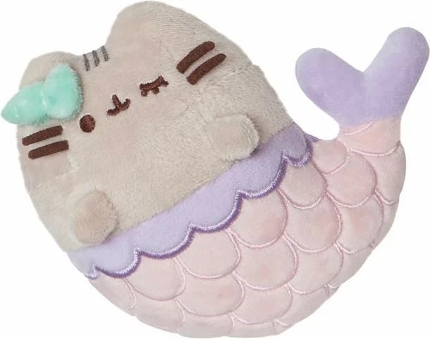 Lodër pelushi Pusheen Mermaid Daffi P-225, 14 cm, Bezhe/Rozë/Vjollcë/Jeshile