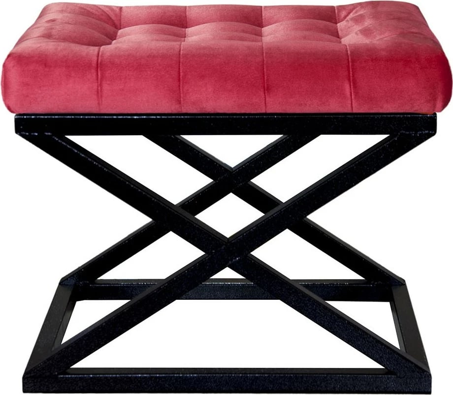 Puf Atelier del Sofa, ngjyrë e zezë dhe e kuqe, Capraz